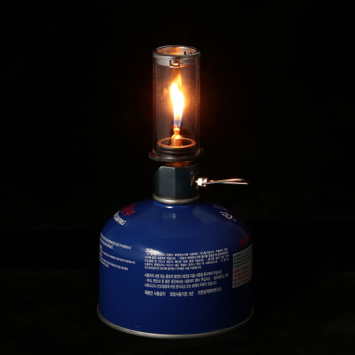 Kompakte Außen-Butangaslampe - Silber, 39x34x100mm 1
