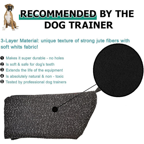 Dog Bite Training Sleeve TearResistant Fabric with Hanging Loop for Professional Protection Training 1