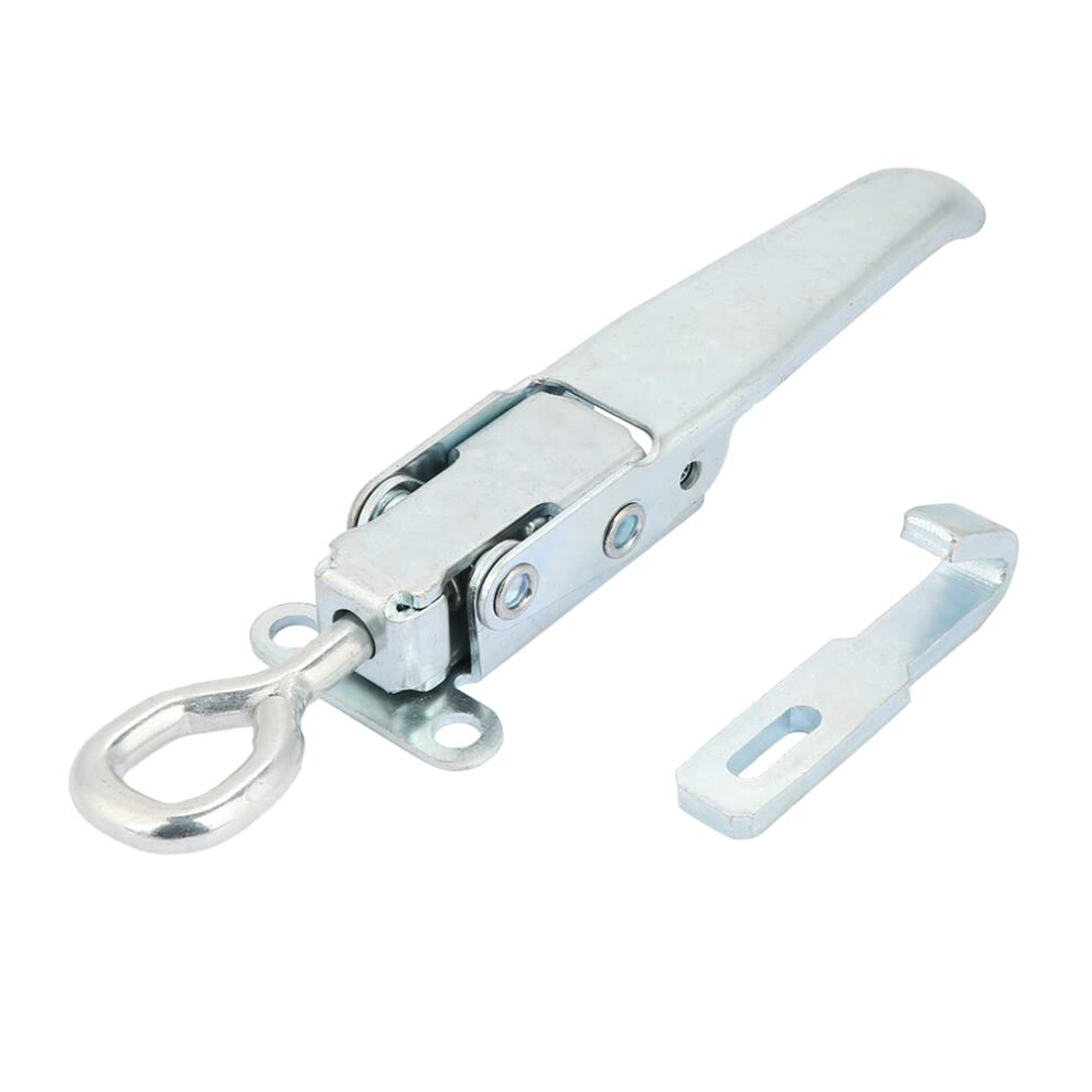 Latch Hasp Lock With Spring Loaded Safety Catch, Adjustable Truck Trailer Toggle Clamp 9187378497814