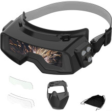 Protective Auto Darkening Welding Gear For MIG/TIG/ARC Welding, Adjustable Headgear, Comfortable Fit, Universal Size
