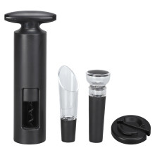 Corkscrew Wine Opener Multifunctional Manual Bottle Opener With Vacuum Stopper Foil Cutter And Pourer Spout Set For Home Bar Use - Durable ABS