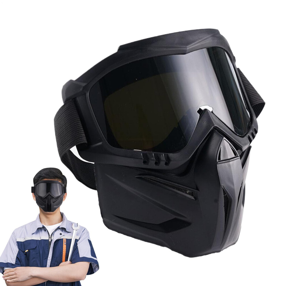 Welding Helmet Solar Powered Large Viewing Autodarkening Semiautomatic Flameresistant Headwear 9347817703962
