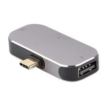 Hub Type C5In1 con uscita 4K Ultra HD, ricarica rapida PD100W, guscio di raffreddamento in lega di alluminio, portatile e facile da trasportare per
