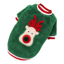 Fleece Pullover Sweatshirt for Dogs, Winter Warm Pajamas Soft and Warm High-Quality Cotton Blend Festive Reindeer Pattern Dog Sweater Costume,