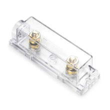 Durable In Line Electrical Fuse Protection Block, High Quality Transparent Cover ANL Holder with Flame Retardant Base, Safeguard Your System and