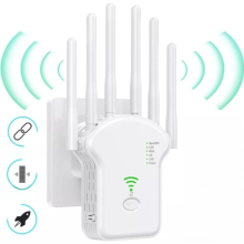 WLAN-Verstärker für Zuhause, drahtloser Repeater mit Dualband-Technologie und Ethernet-Anschluss, unterstützt AP-Modus und Repeater-Funktionalität