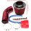 Universal 3 Inch Cold Air Intake Kit with Aluminum Racing Air Filter Boost Engine Performance Silver 4