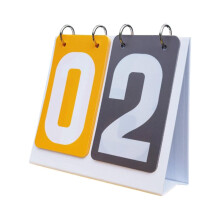 Scoreboard Durable Flip Score Board Score Counter For Games Basketball Volleyball Soccer Badminton Yellow Grey