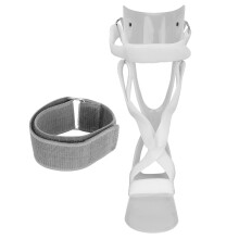 Orteză medicală AFO pentru gleznă/picior, pentru căderea piciorului, textură realistă, design anatomic cu balamale, suport ușor și