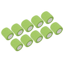 10 Stück Selbsthaftender Elastikverband 5cm x 450cm Grasgrün