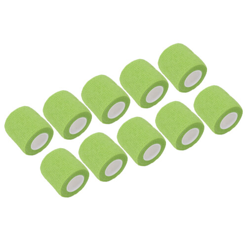 10 Stück Selbsthaftender Elastikverband 5cm x 450cm Grasgrün