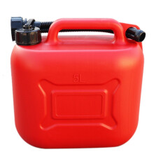 5L Plastic Fuel Can with Spout, AntiStatic Jerry Can for Car Travel, Durable Vented Cap