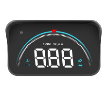 Universal OBD2 Car HUD Display Speedometer with Color LED, RPM, Temperature and Error Code Clearing