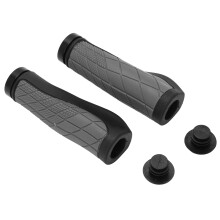 Poignée de guidon de vélo HB13.5x2.2cm, 209 g, noir et gris