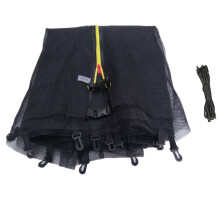 Trampoline Safety Net with Zipper and Buckle, Durable PP Enclosure, Universal Fit for Round Frames
