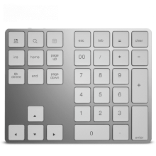 External Numpad Keyboard, 34-Key Design for Rapid Number Entry, Portable Bluetooth Numeric Keypad with USB-C Hub Function, Multi-interface Use,