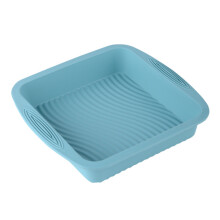 Teglia quadrata in silicone per torte, stampo da forno quadrato antiaderente con superficie antiaderente, vassoio in silicone resistente al calore