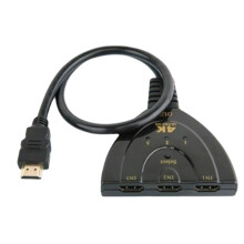 HDMI-portswitch för HDTV, HDMI-switch med knapptryckningsfunktion säkerställer stabil överföring av HDMI-signaler för hemunderhållning