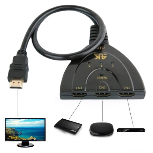 Διακόπτης θύρας HDMI για HDTV, διακόπτης HDMI με λειτουργία εναλλαγής με πάτημα 1