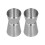 Shaker a doppia testa, bordo dritto, 24 oz, argento 3
