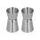 Shaker a doppia testa, bordo dritto, 24 oz, argento 2