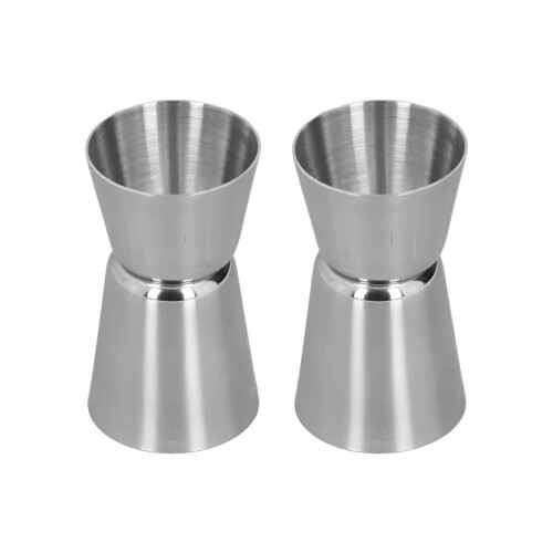 Shaker a doppia testa, bordo dritto, 24 oz, argento 1