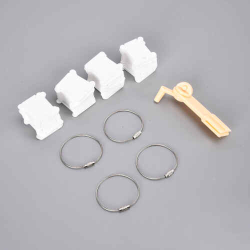120pcs Plastic Floss Bobbins White for Thread Storage with Manual Winding Rings 2
