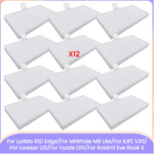 12 Pièces de Rechange pour Filtres Lydsto R1D /MiWhole M9 Lite/ V20/Laresar L10/Vyzzle D10/ Eve Rook S