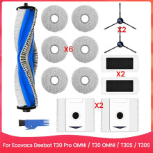 Accessory Set for  Deebot T30 Pro OMNI / T30 OMNI / T30S / T30S Combo Main Side Brush Hepa Filters Mop Bags