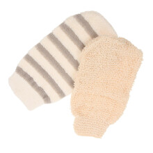 Bath Gloves 2 Pack Ergonomic Rich Foaming Scrub Mittens Exfoliating Mitts For Shower Skin Scrubbing Body Scrubbing