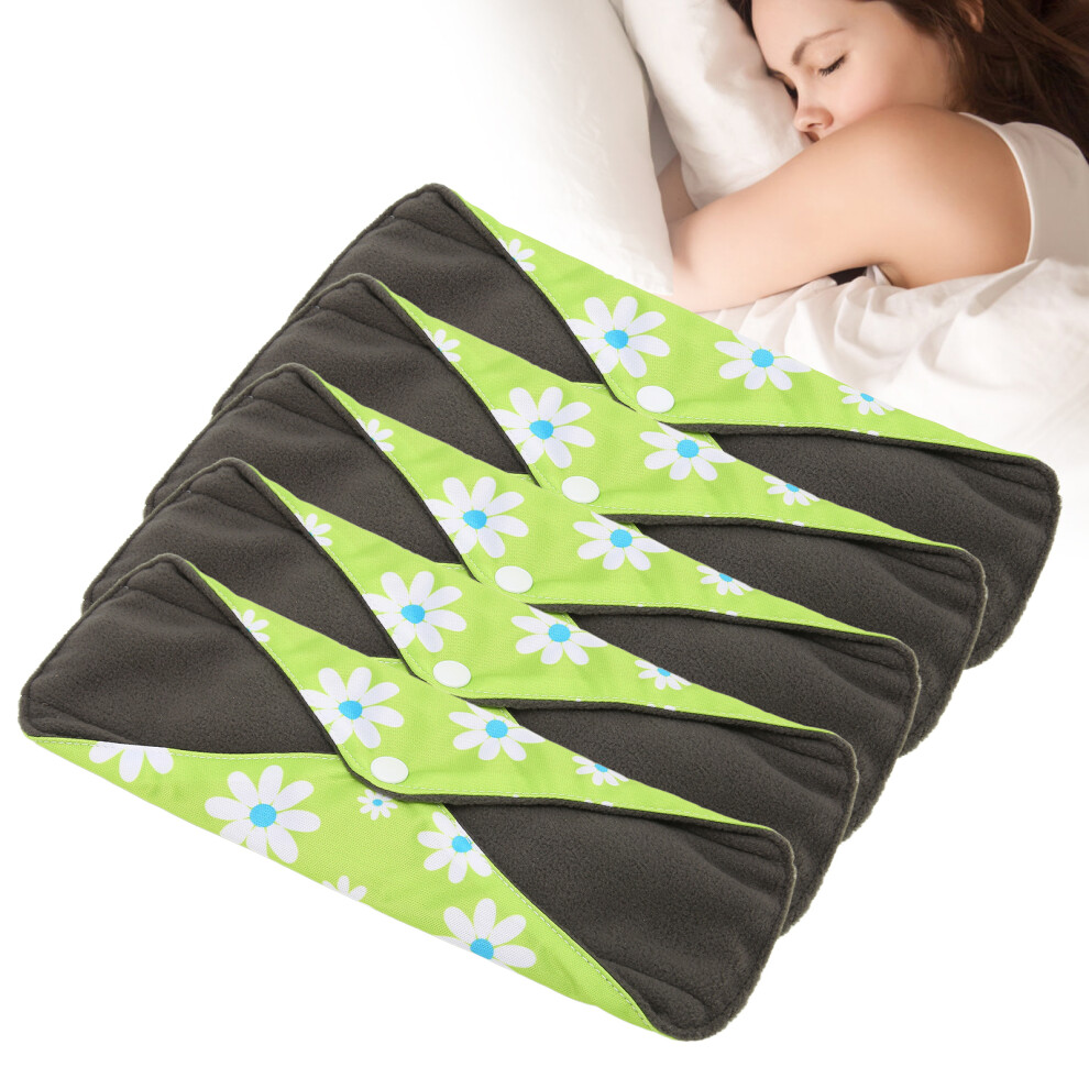 5pcs Feminine Washable Menstrual Pads Leakproof Cloth Sanitary Pads for Women