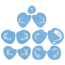 5er Set Gesichtsmalstencils Kit PET Wiederverwendbare Malvorlagen Schablonen Vorlage UK