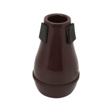 Dark Red ABS Trumpet Mute - Compact, Durable & Lightweight Silencer