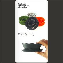 Pour over Coffee Dripper Filter Silicone Camping Coffee Filter for Travel Camping Office Home Coffee Accessories Grey
