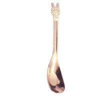 Stainless Steel Serving Spoon with Cute Cartoon Rabbit Design for Home, Restaurant and Parties