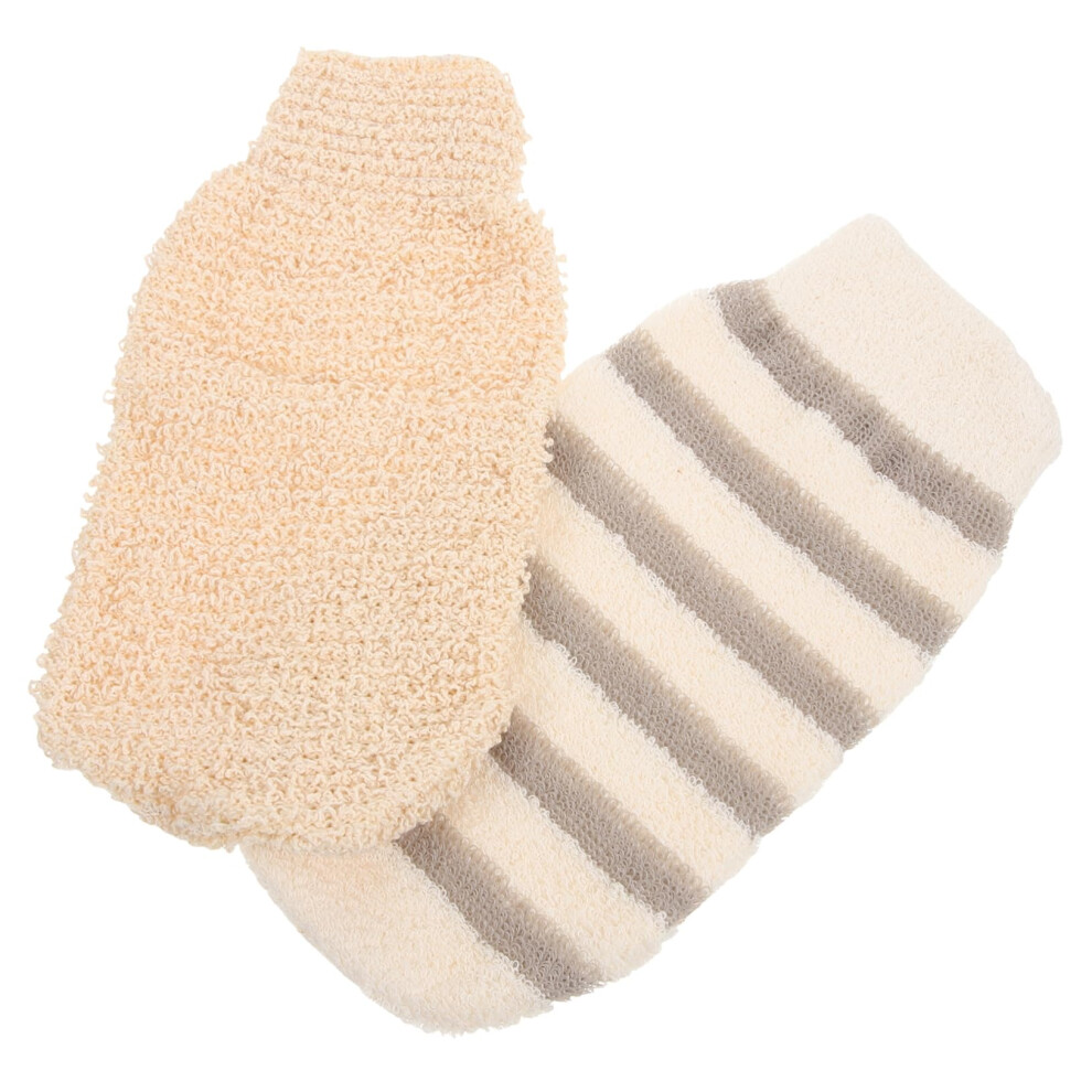 Body Scrub Mitts 2Pack Exfoliating Gloves For Shower Bathing