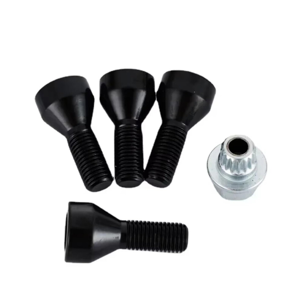 Wheel Bolts M12x1.5 Locking Lug Nuts For Bmw X6 E71 20082014 Wheel Theft Protection Set Black 9347817711080