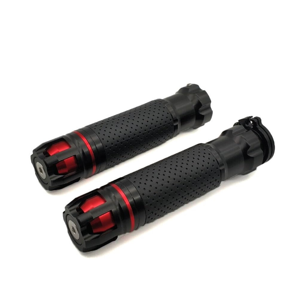 Cnc Aluminum 7/8' Motorcycle Handlebar Grips Universal Antislip Waterproof Vibration Reduction Black 9347817711288