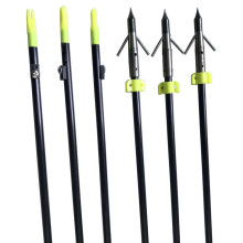 88cm Fiberglass Bowfishing Arrows 3Pcs with Broadhead Safety Slide 8mm Compatible Fish Arrows for Archery