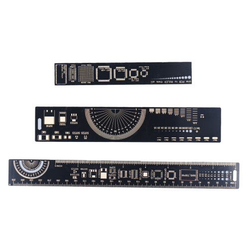 Gold Plated PCB Engineering Ruler: Metric & Inch Measurements 3 Sizes 2