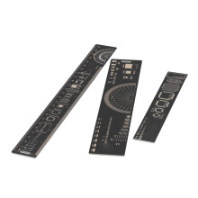 Gold Plated PCB Engineering Ruler: Metric & Inch Measurements 3 Sizes