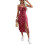 (XL, Red) Rochie de vară crăpătură înaltă 1
