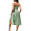 (M, Green) Rochie de vară crăpătură înaltă 3