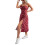 (XL, Red) Rochie de vară crăpătură înaltă 2