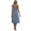(XL, Blue) Rochie de vară crăpătură înaltă 5