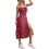 (XL, Red) Rochie de vară crăpătură înaltă 3