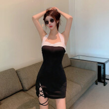 (One Size, Black) Női pántnélküli ruha, egyrészes ruhák