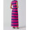 (S, Purple) Robe moulante rayée et sorties. 10