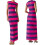 (L, Purple) Robe moulante rayée et sorties. 4