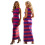 (S, Purple) Robe moulante rayée et sorties. 12